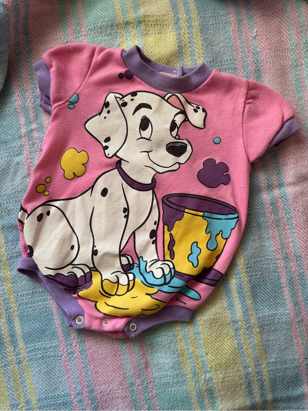🔴Vintage Disney 101 Dalmatian baby one piece outfit (no tag fits like 6/12 month